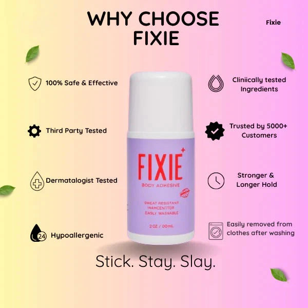 FIXIE – Instant Clothing Fixer | No Pins, No Stitches, Just Confidence!
