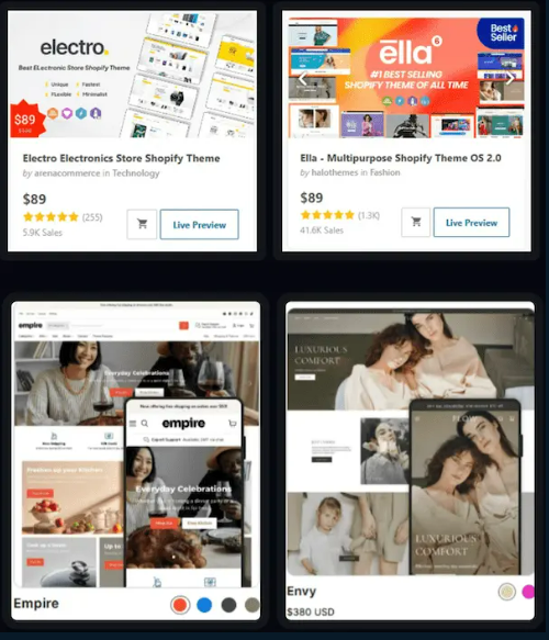 Get 500+ Premium Shopify Themes
